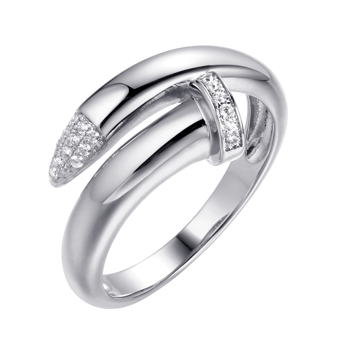 Кольцо из серебра с камнем Фианит фото, цены