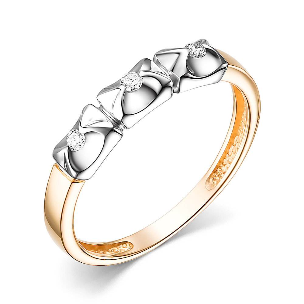 Кольцо из золота с камнем Бриллиант фото, цены