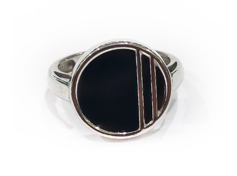Кольцо из серебра с камнем Агат фото, цены