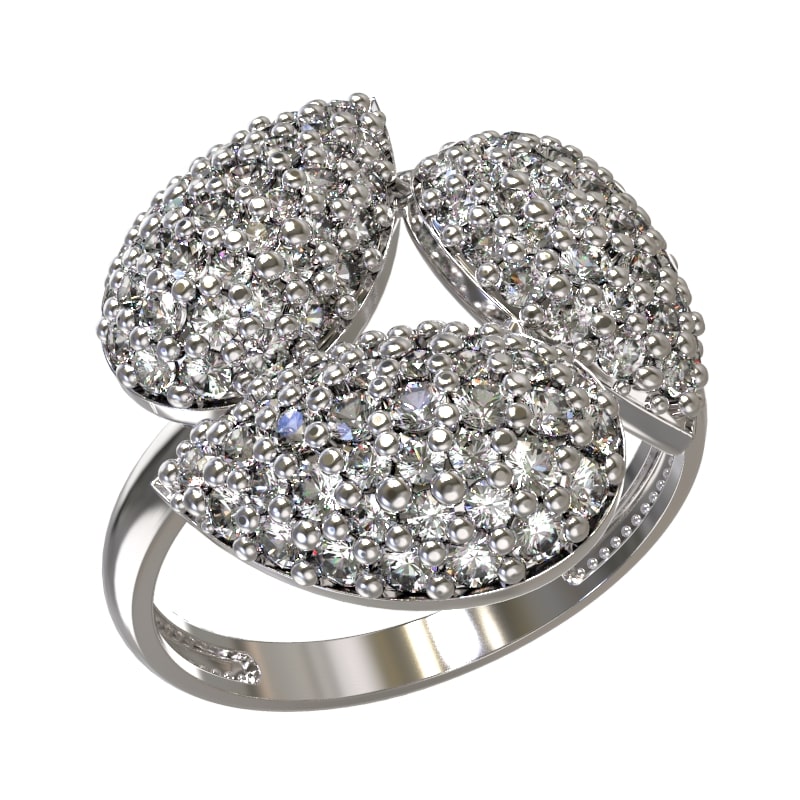 Кольцо из серебра с камнем Фианит фото, цены