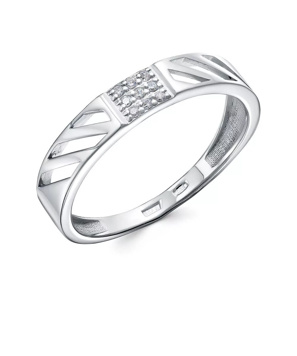 Кольцо из серебра с камнем Фианит фото, цены