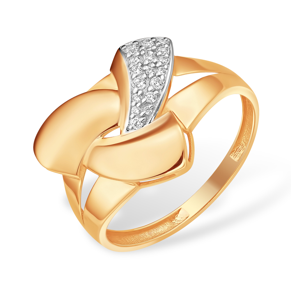 Кольцо из золота с камнем Фианит фото, цены