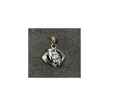 Подвеска из золота с камнем Куб цирконий фото, цены