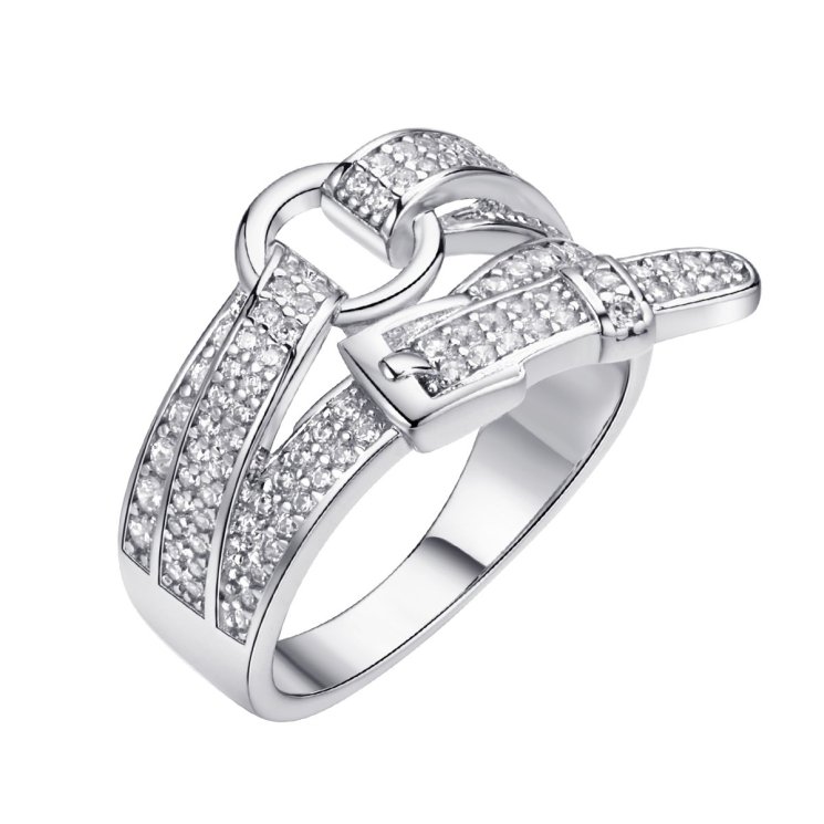 Кольцо из серебра с камнем Фианит фото, цены