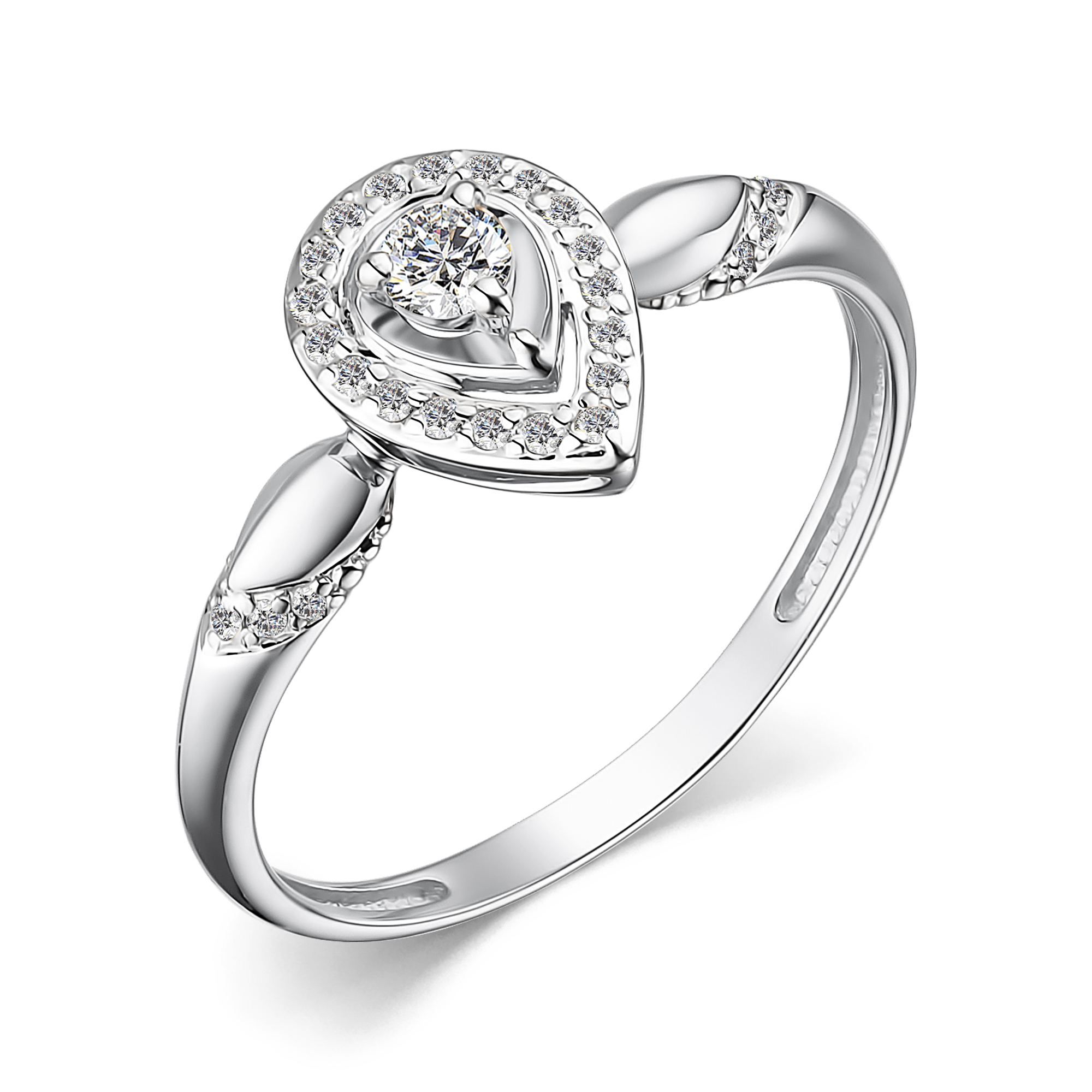 Кольцо из золота с камнем Бриллиант фото, цены