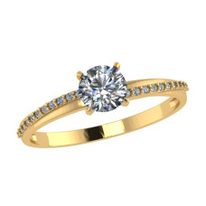 Кольцо из золота с камнем Фианит фото, цены