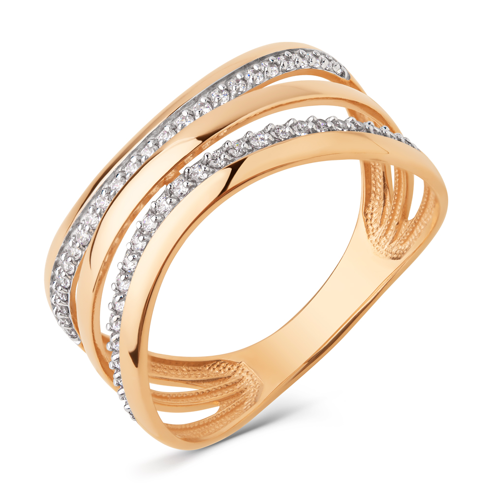 Кольцо из золота с камнем Фианит фото, цены