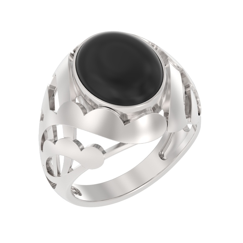 Кольцо из серебра с камнем Агат фото, цены