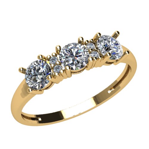 Кольцо из золота с камнем Фианит фото, цены