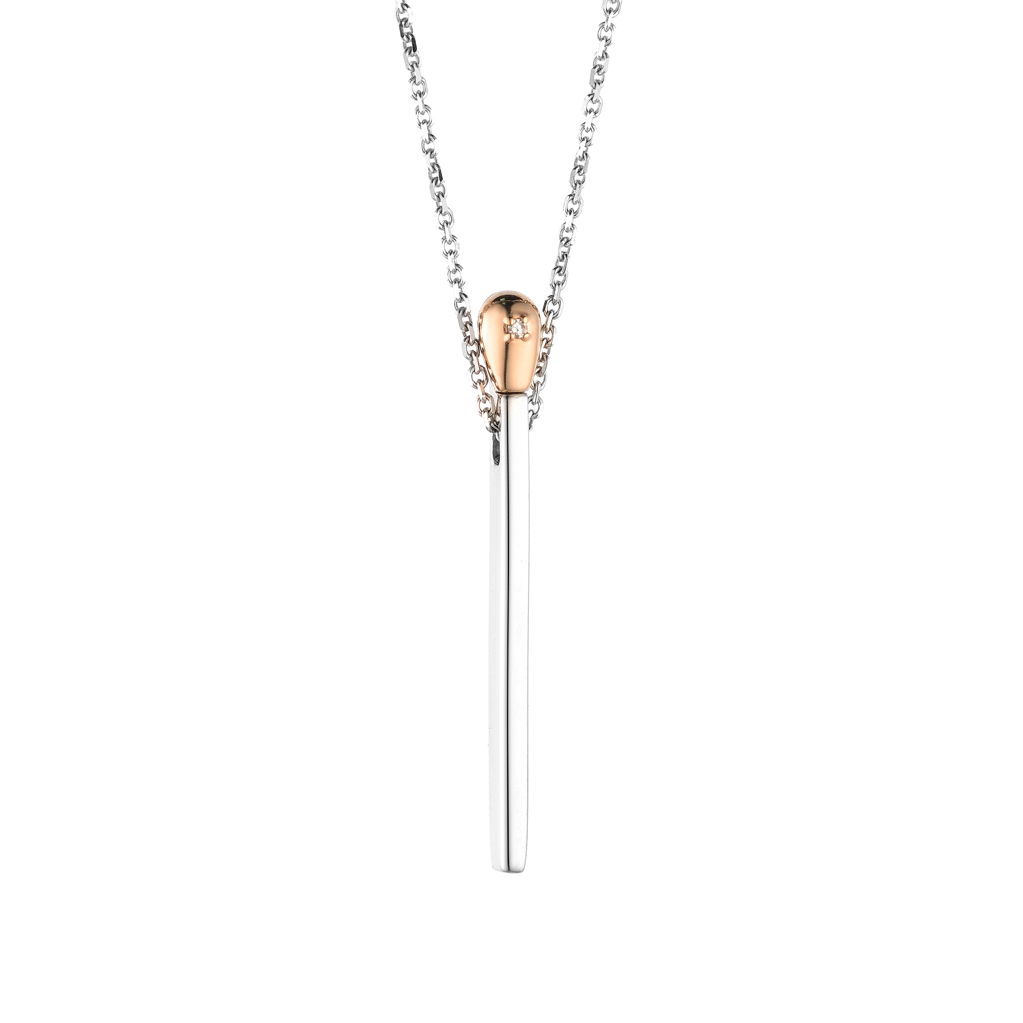 Колье из серебра с камнем Бриллиант, вставками золота фото, цены