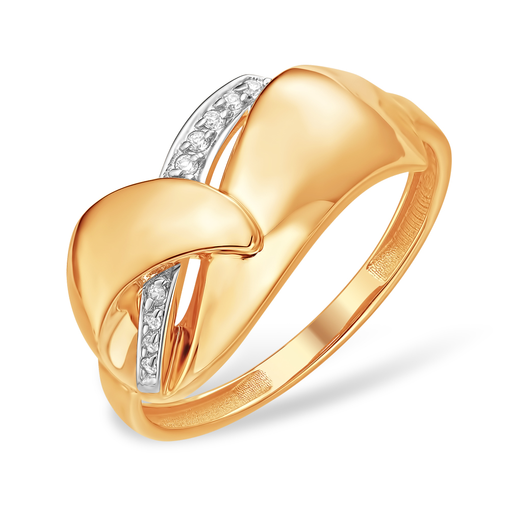 Кольцо из золота с камнем Фианит фото, цены