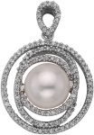 Кулон из серебра с камнем Жемчуг, Циркон фото, цены
