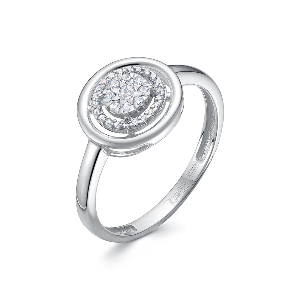 Кольцо из золота с камнем Бриллиант фото, цены