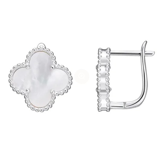 Серьги из серебра с камнем Перламутр фото, цены