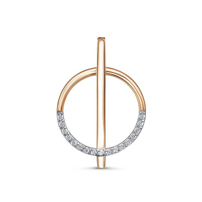 Подвеска из золота с камнем Фианит фото, цены