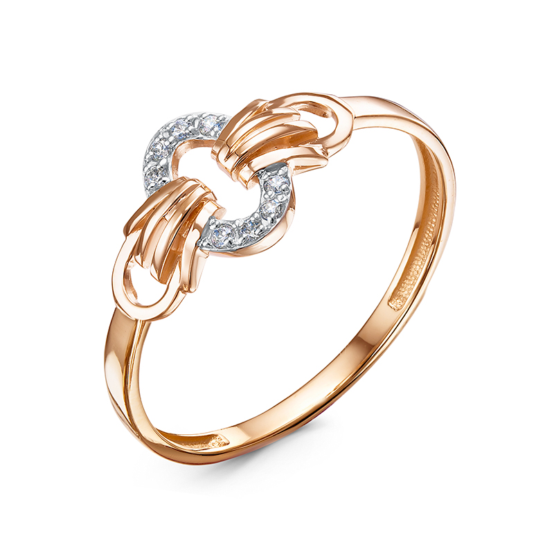 Кольцо из золота с камнем Фианит фото, цены