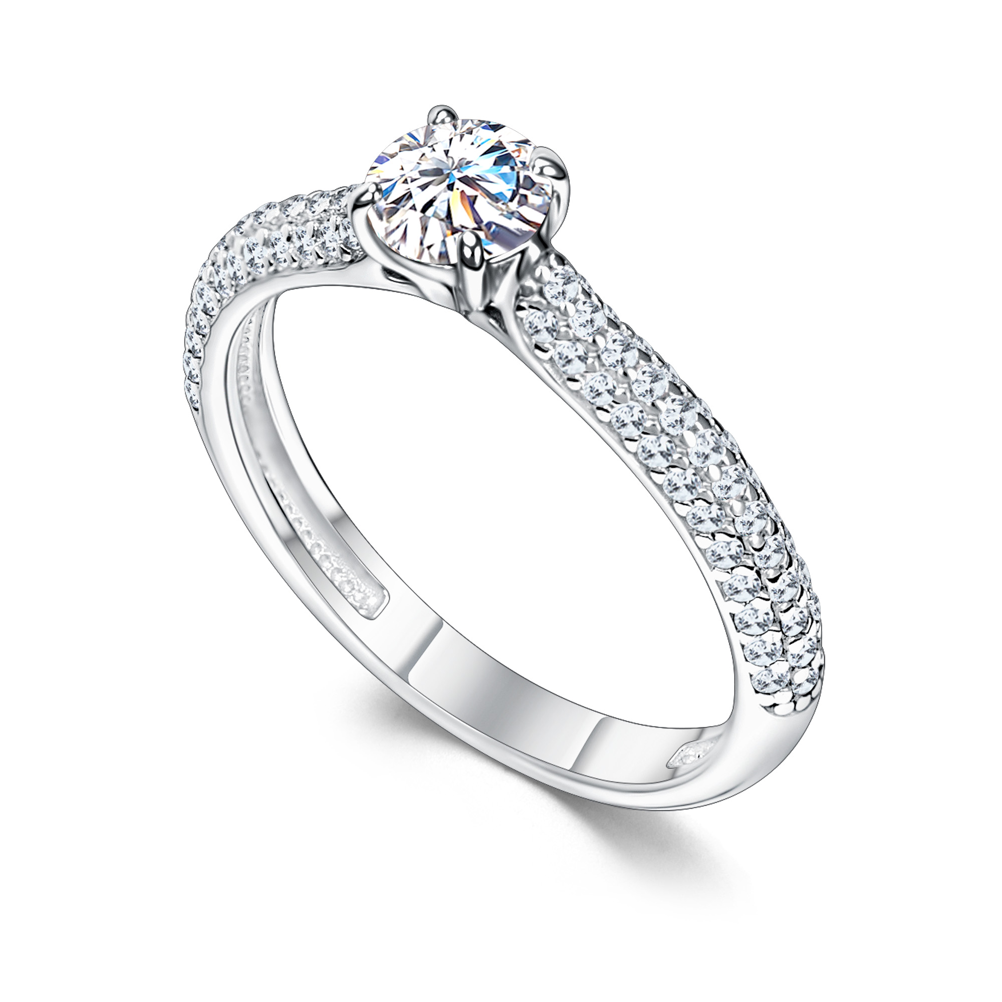 Кольцо из серебра с камнем Фианит,  фото, цены