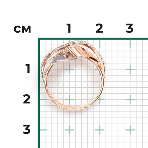 Кольцо из золота с камнем Фианит фото, цены