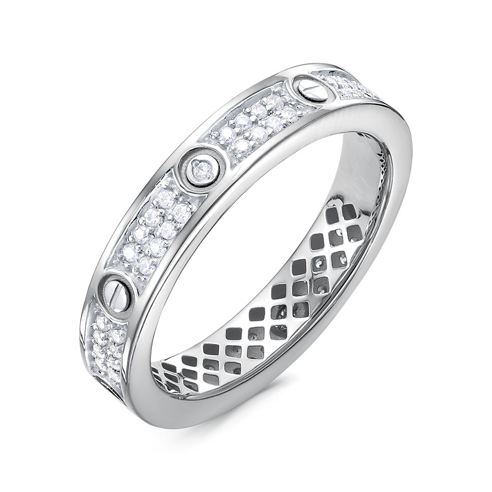 Кольцо из серебра с камнем Фианит фото, цены