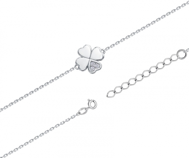 Браслет из серебра с камнем Фианит фото, цены