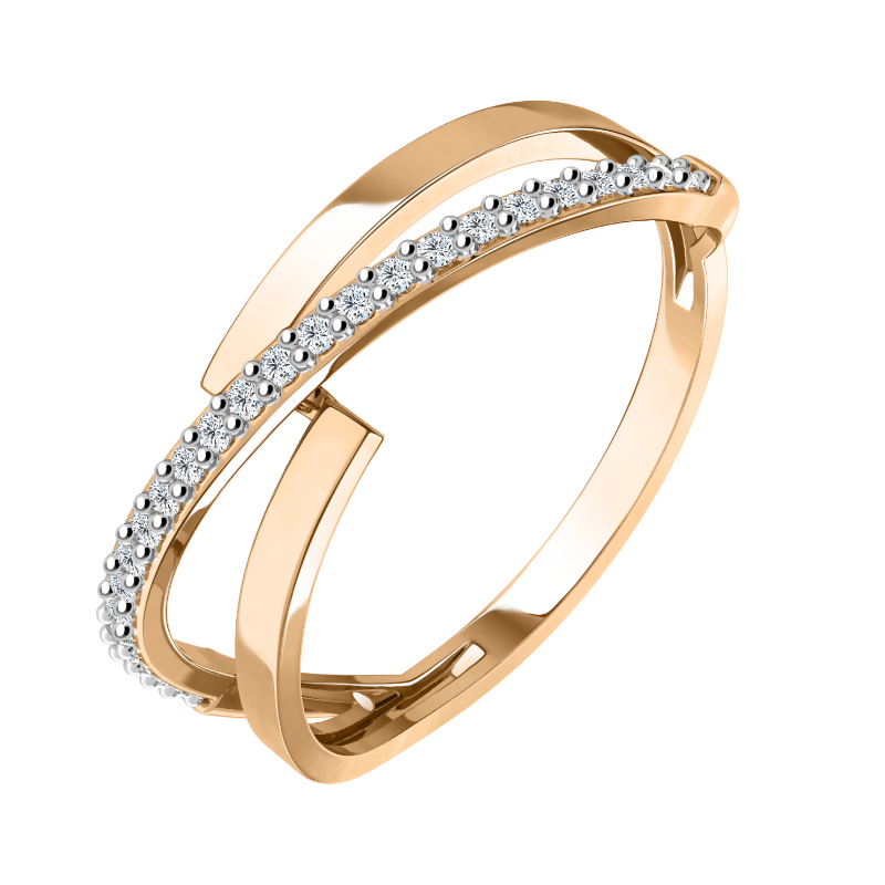 Кольцо из золота с камнем Фианит фото, цены