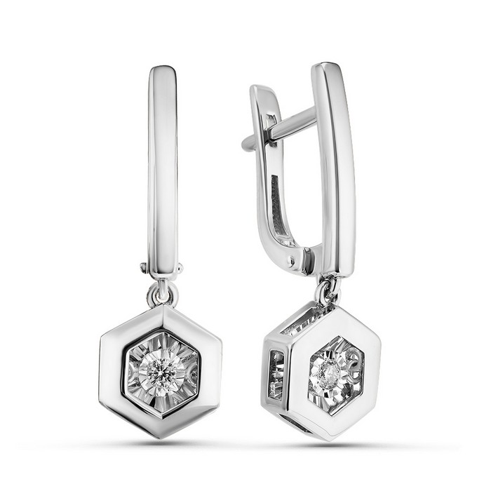 Серьги из золота с камнем  фото, цены