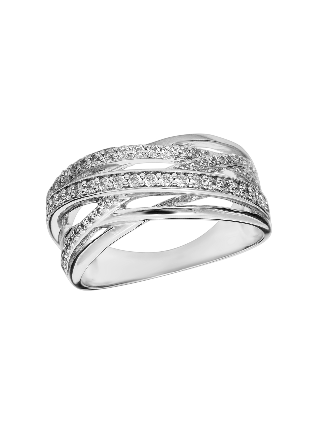 Кольцо из серебра с камнем Фианит фото, цены