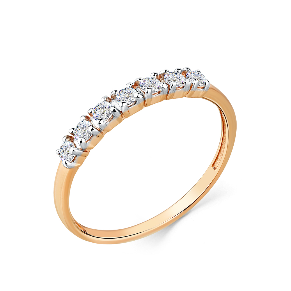 Кольцо из золота с камнем Фианит фото, цены