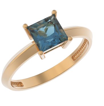 Кольцо из золота с камнем Топаз фото, цены