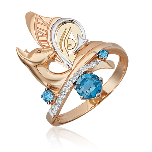 Кольцо из золота с камнем Топаз фото, цены