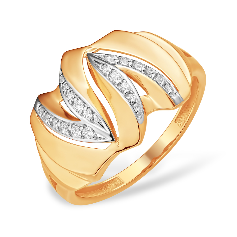 Кольцо из золота с камнем Фианит фото, цены