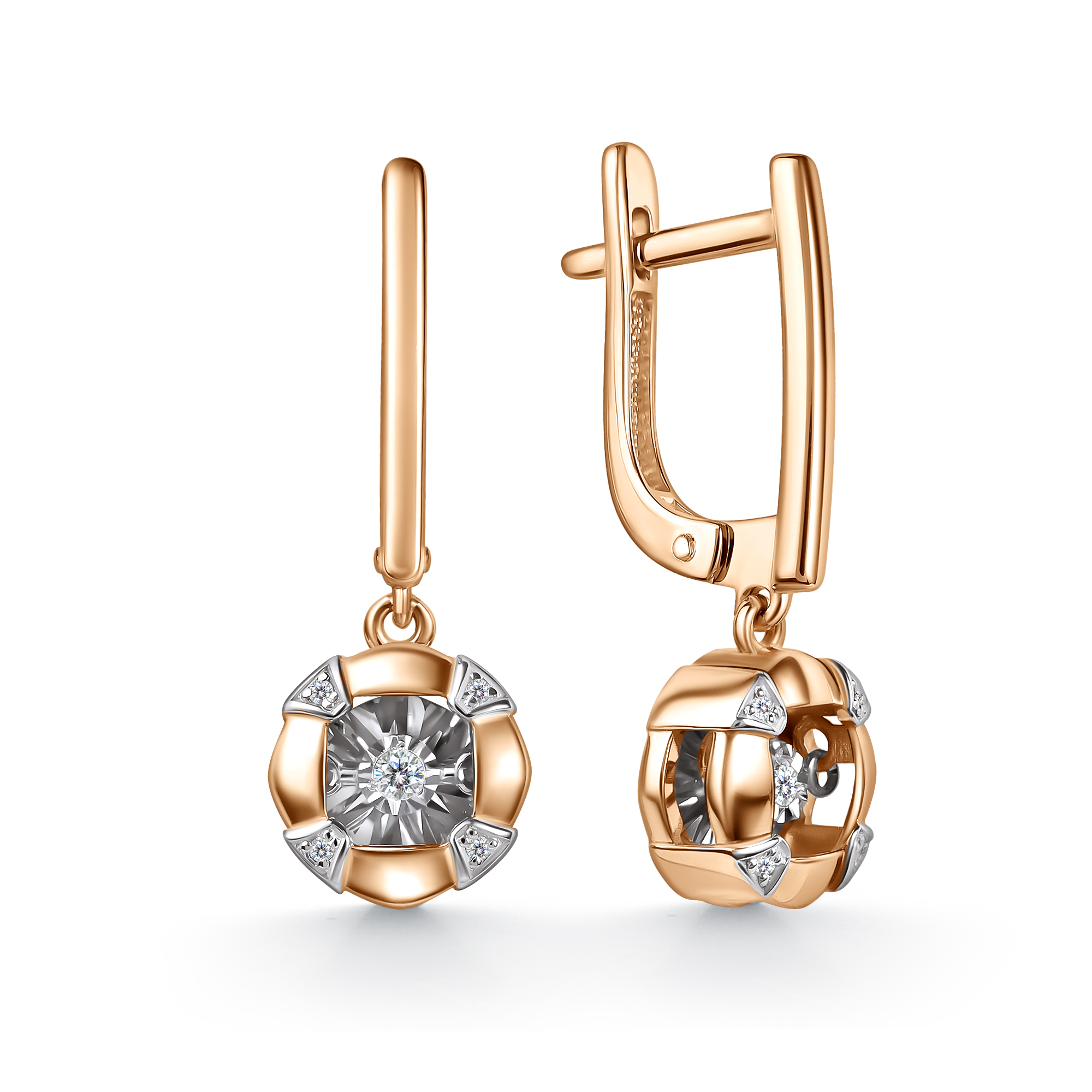 Серьги из золота с камнем Бриллиант,  фото, цены