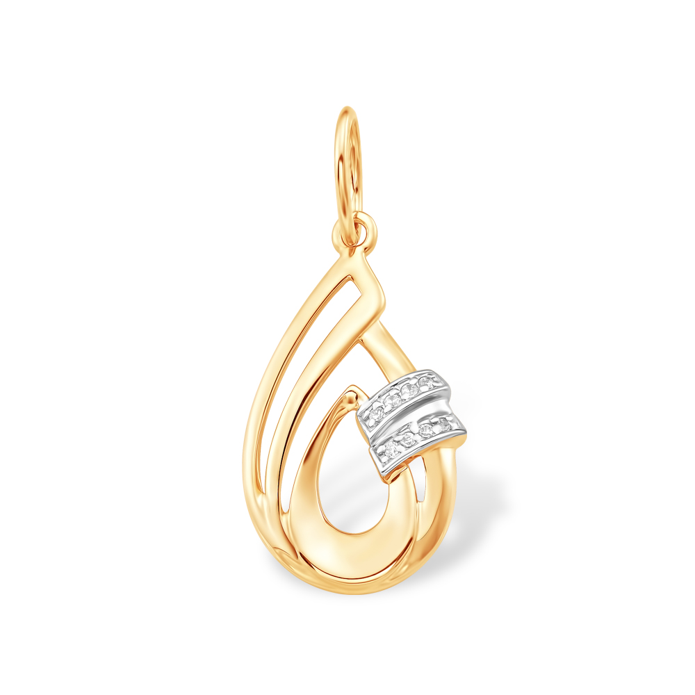 Подвеска из золота с камнем Фианит фото, цены