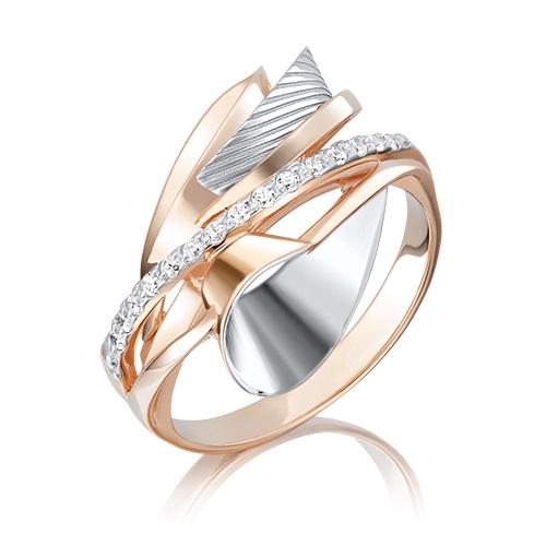 Кольцо из золота с камнем Фианит фото, цены