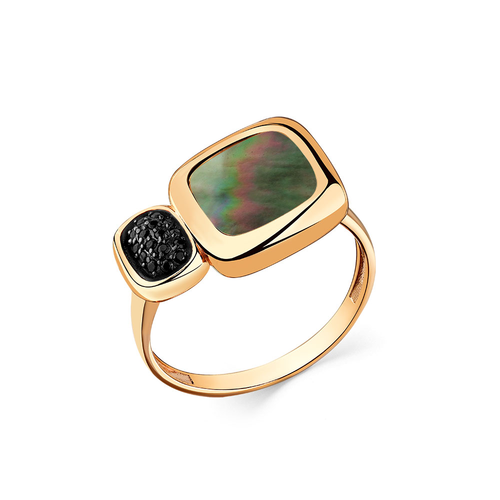 Кольцо из золота с камнем Фианит, Перламутр фото, цены