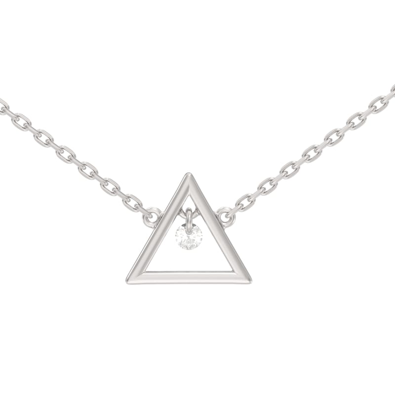 Колье из серебра с камнем Фианит фото, цены