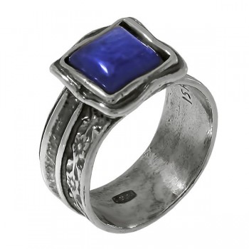 Кольцо из серебра с камнем Кианит фото, цены