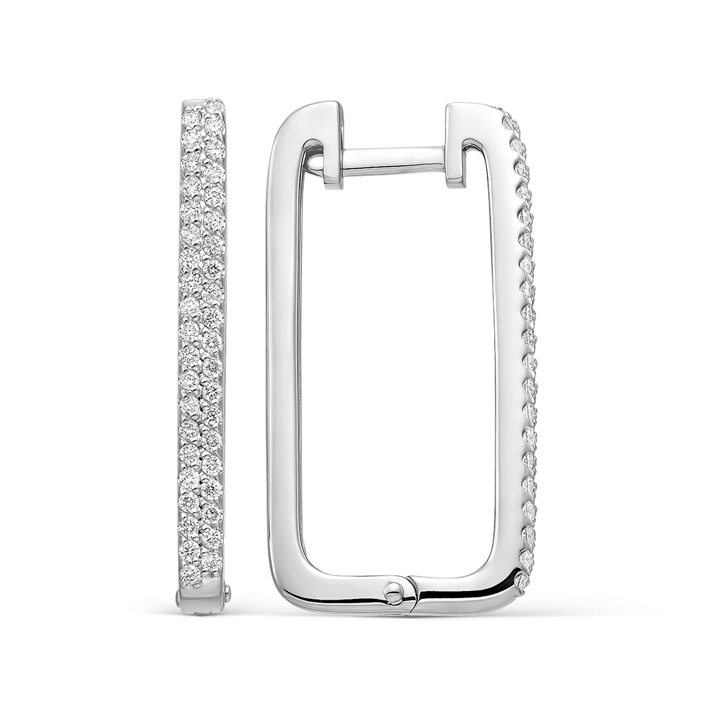 Серьги из золота с камнем Бриллиант фото, цены