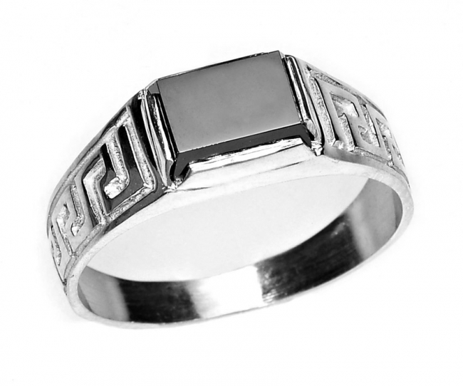 Печатка из серебра с камнем Фианит фото, цены