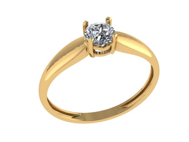 Кольцо из золота с камнем Фианит фото, цены