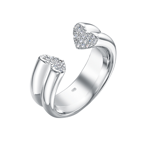 Кольцо из серебра с камнем Фианит фото, цены