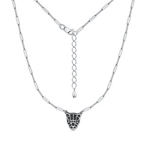 Колье из серебра с камнем Фианит фото, цены