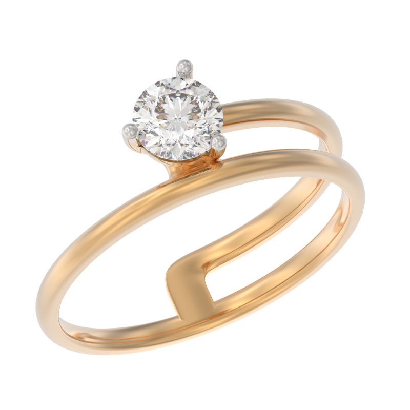 Кольцо из золота с камнем Фианит фото, цены