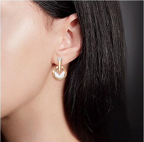 Серьги из золота с камнем Топаз фото, цены