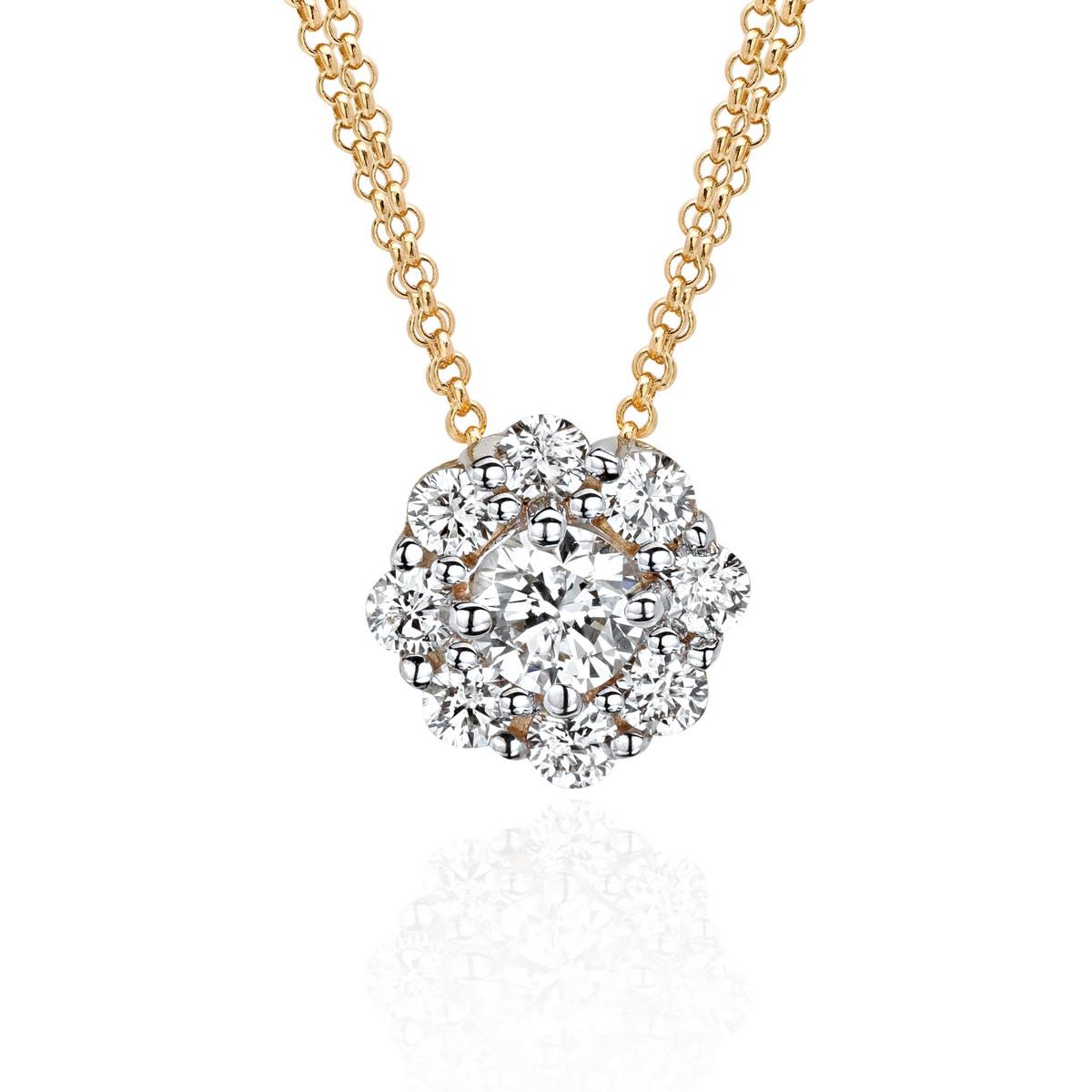 Колье из золота с камнем Бриллиант фото, цены