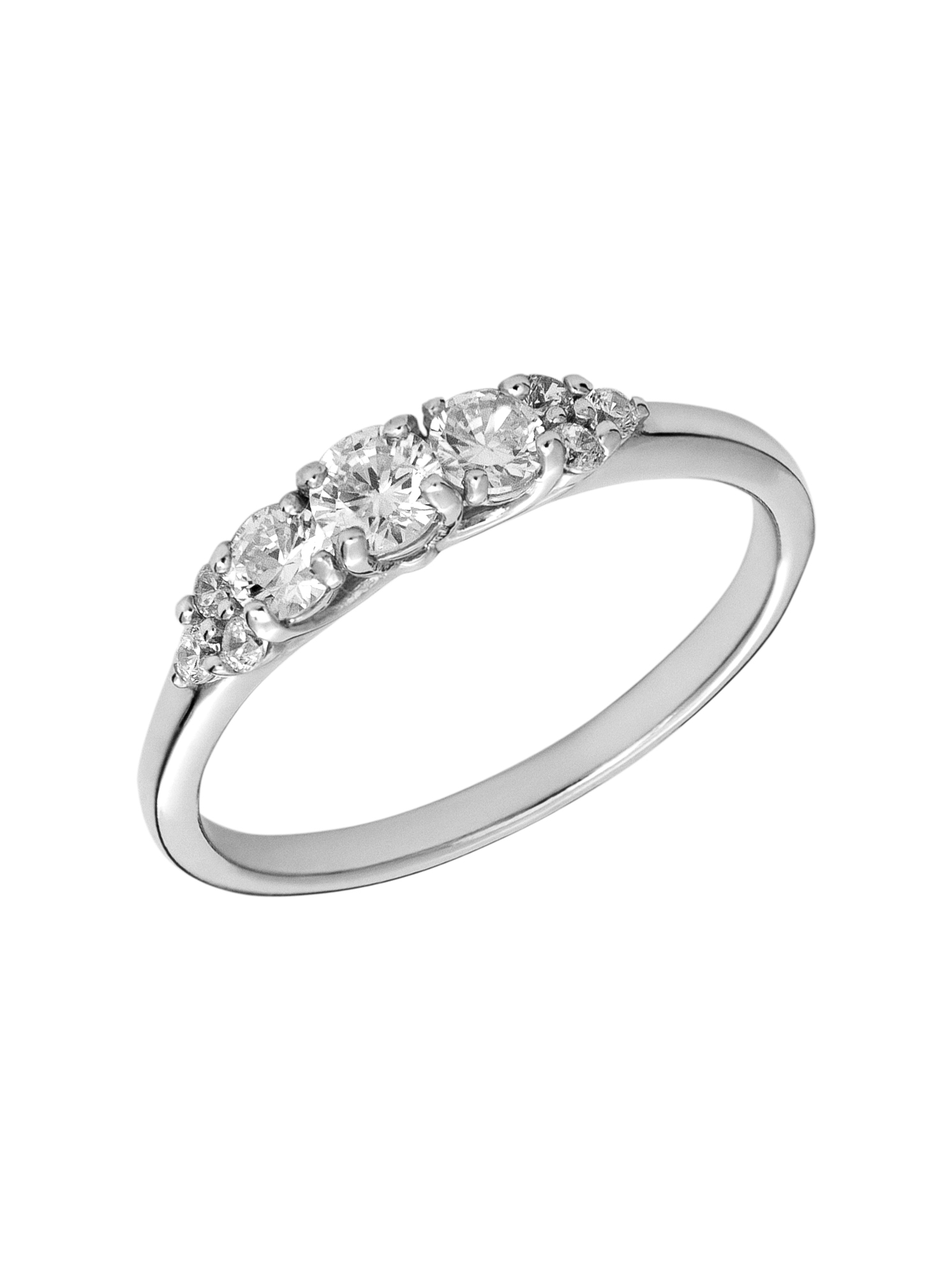 Кольцо из серебра с камнем Фианит фото, цены