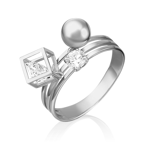 Кольцо из золота с камнем Фианит фото, цены