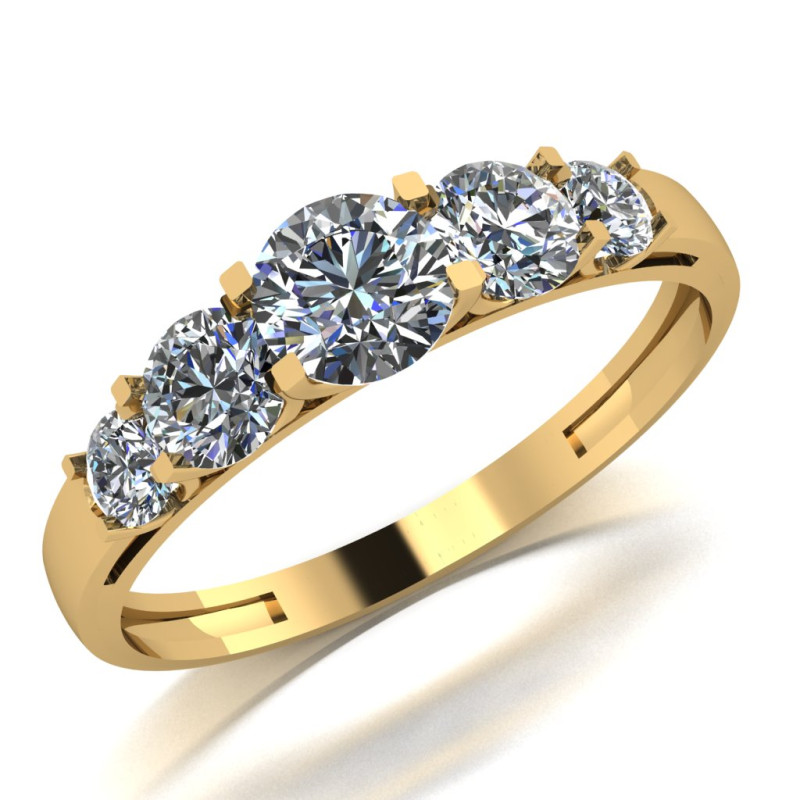 Кольцо из золота с камнем Фианит фото, цены