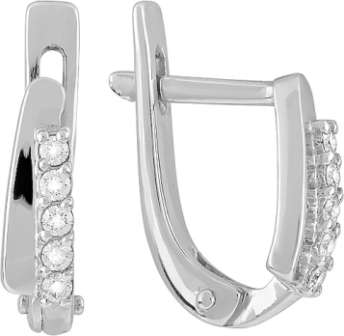 Серьги из золота с камнем Бриллиант фото, цены