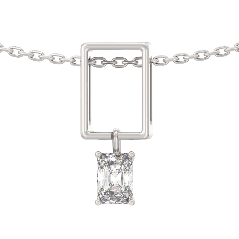 Кулон из серебра с камнем Фианит фото, цены